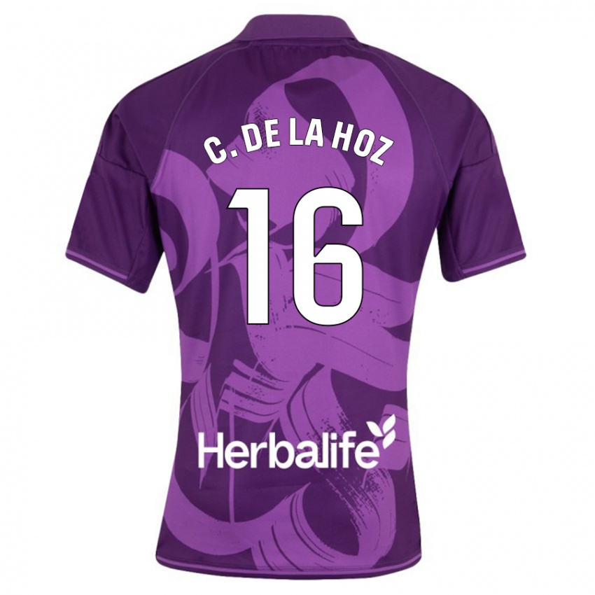 Kinder César De La Hoz #16 Violett Auswärtstrikot Trikot 2023/24 T-Shirt Österreich