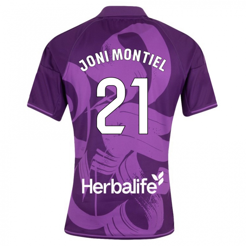 Kinder Joni Montiel #21 Violett Auswärtstrikot Trikot 2023/24 T-Shirt Österreich