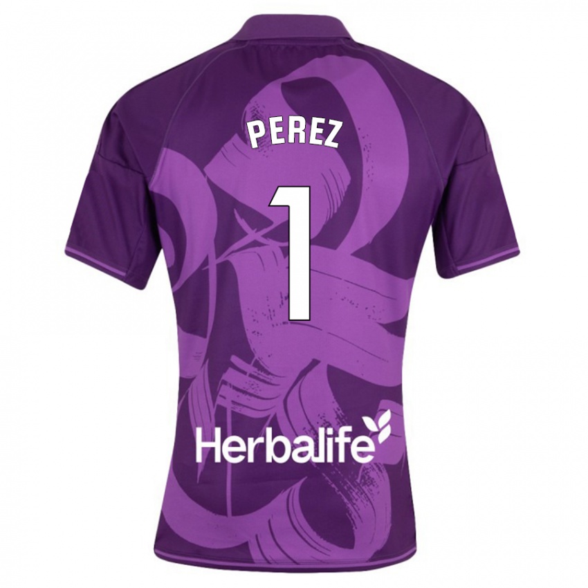 Kinder Fer Pérez #1 Violett Auswärtstrikot Trikot 2023/24 T-Shirt Österreich