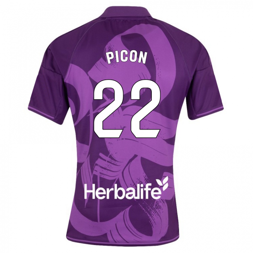 Kinder Pablo Picón #22 Violett Auswärtstrikot Trikot 2023/24 T-Shirt Österreich