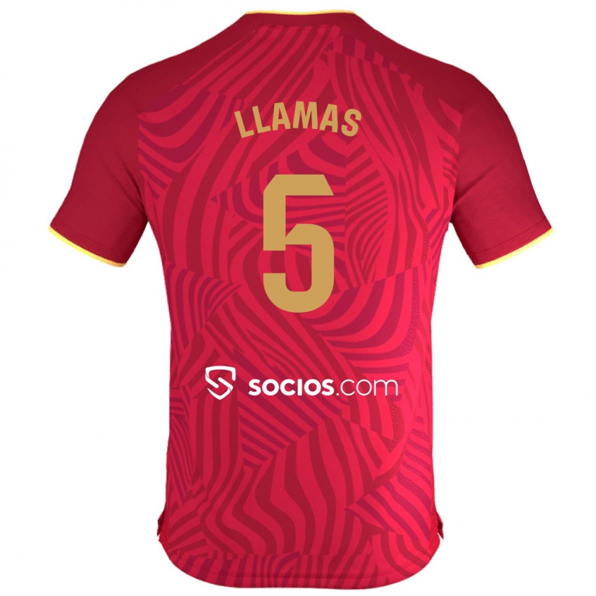 Kinder Eva Llamas Hernández #5 Rot Auswärtstrikot Trikot 2023/24 T-Shirt Österreich