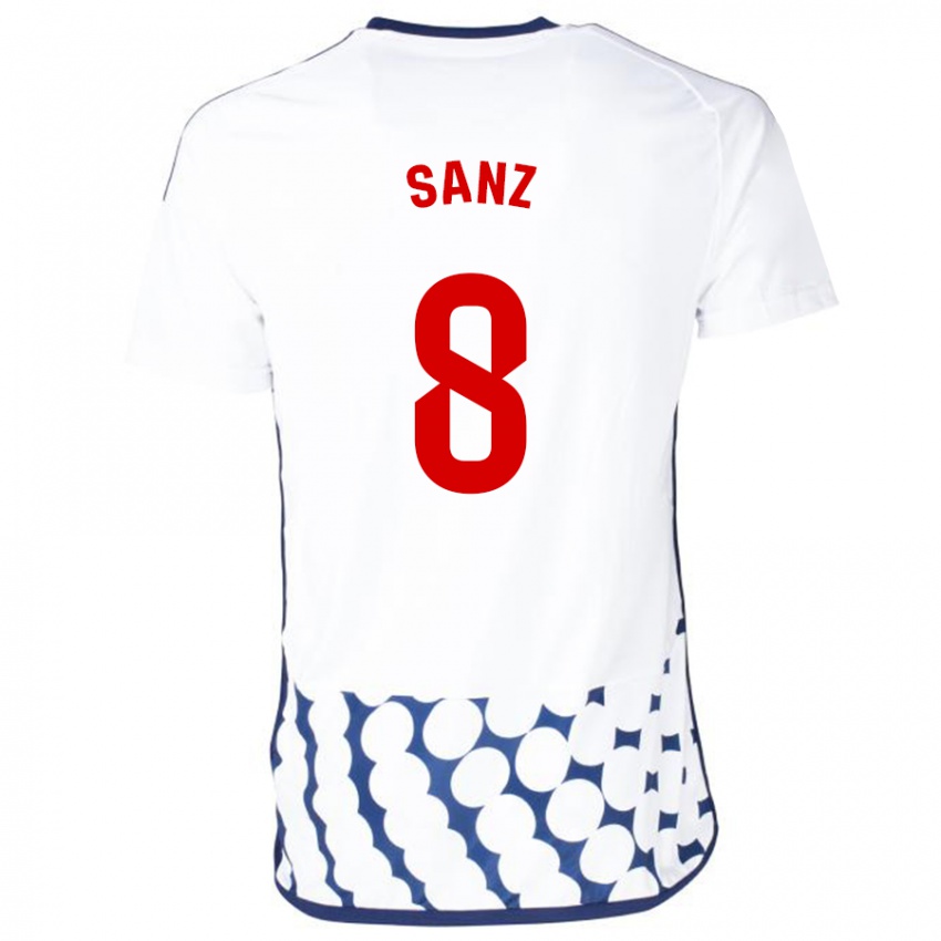 Kinder Álvaro Sanz #8 Weiß Auswärtstrikot Trikot 2023/24 T-Shirt Österreich