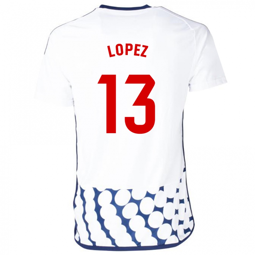 Kinder Luis López #13 Weiß Auswärtstrikot Trikot 2023/24 T-Shirt Österreich