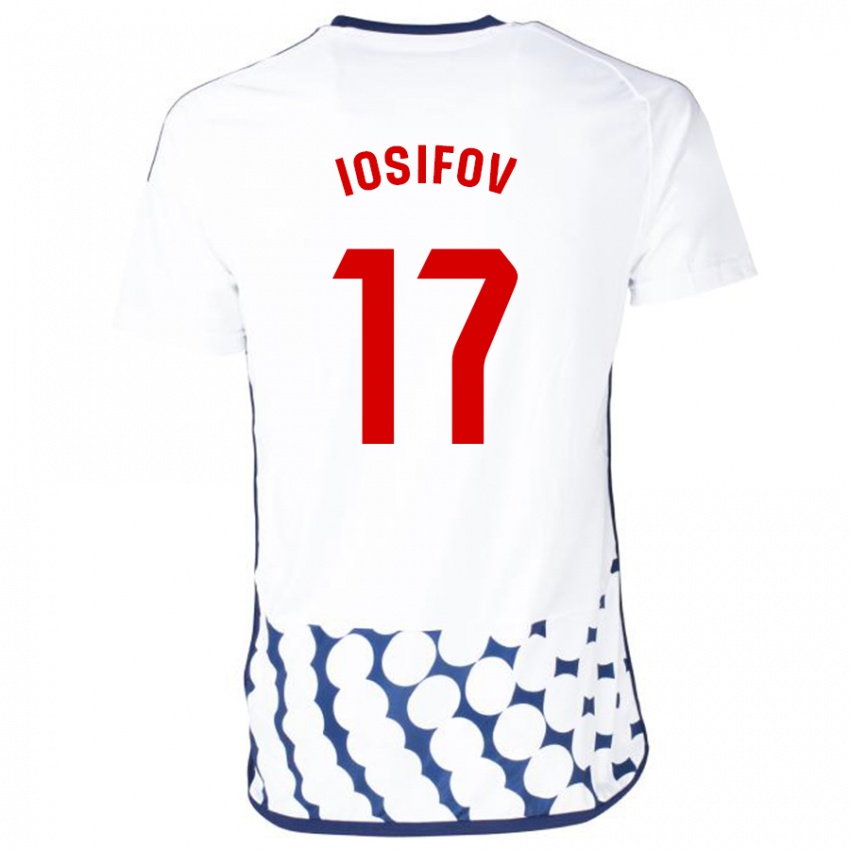 Kinder Nikita Iosifov #17 Weiß Auswärtstrikot Trikot 2023/24 T-Shirt Österreich