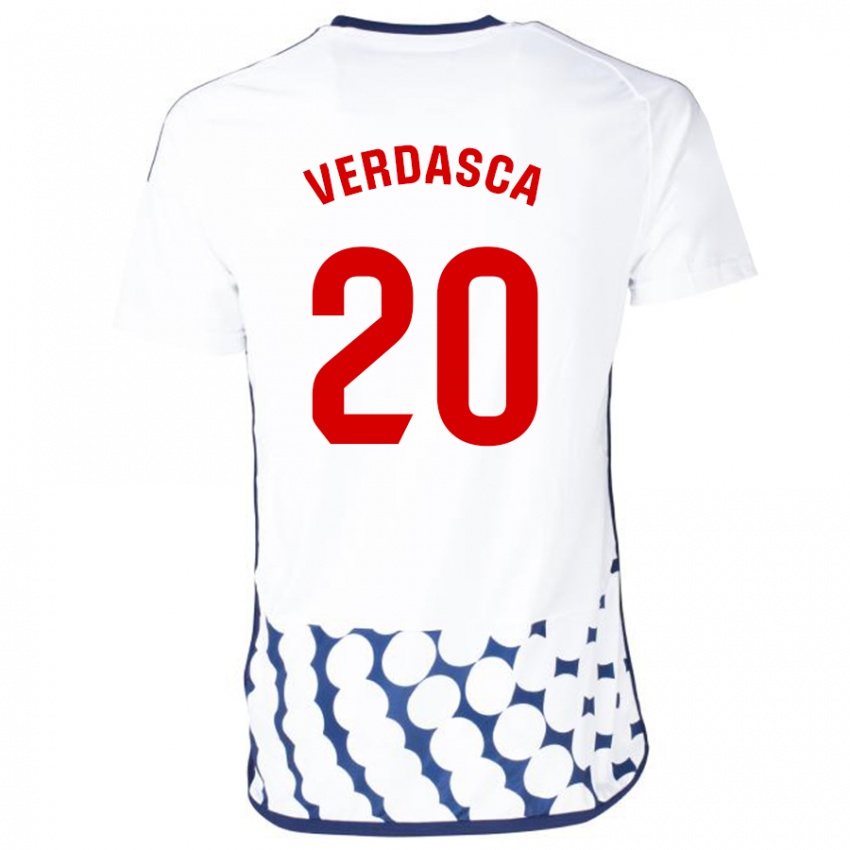 Kinder Diogo Verdasca #20 Weiß Auswärtstrikot Trikot 2023/24 T-Shirt Österreich