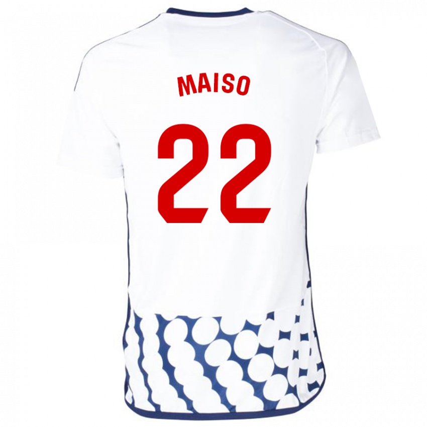 Kinder Álvaro Maiso #22 Weiß Auswärtstrikot Trikot 2023/24 T-Shirt Österreich