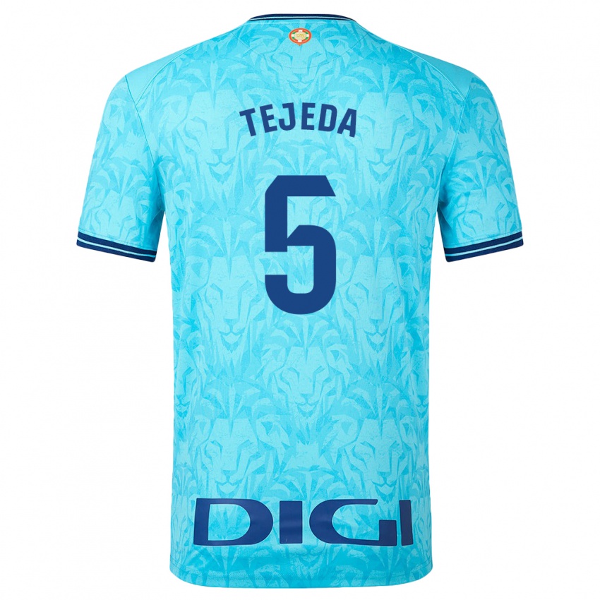 Kinder Diego Tejeda #5 Himmelblau Auswärtstrikot Trikot 2023/24 T-Shirt Österreich