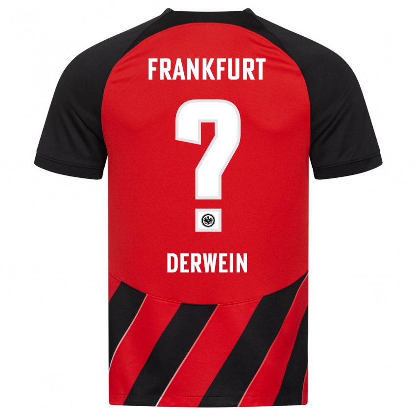 Herren Elias Derwein #0 Rot Schwarz Heimtrikot Trikot 2023/24 T-Shirt Österreich