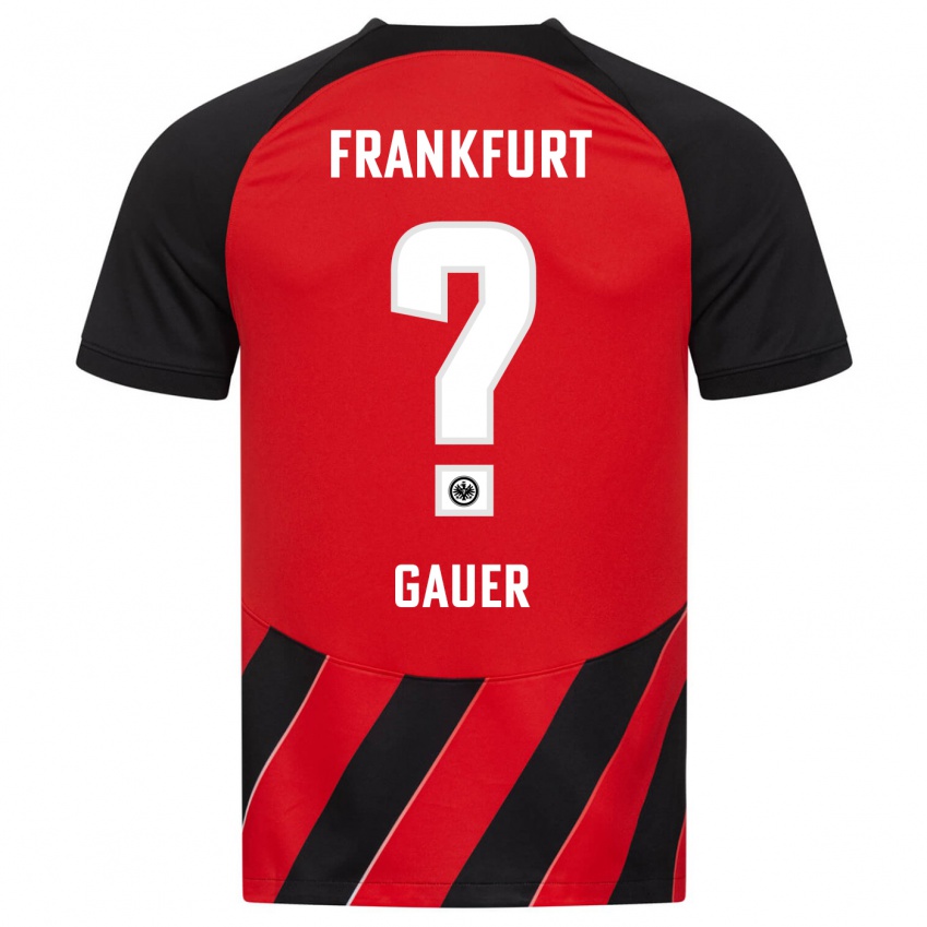 Herren Luke Gauer #0 Rot Schwarz Heimtrikot Trikot 2023/24 T-Shirt Österreich