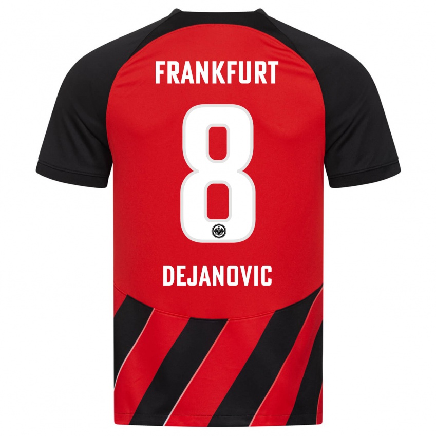 Herren Daniel Dejanovic #8 Rot Schwarz Heimtrikot Trikot 2023/24 T-Shirt Österreich