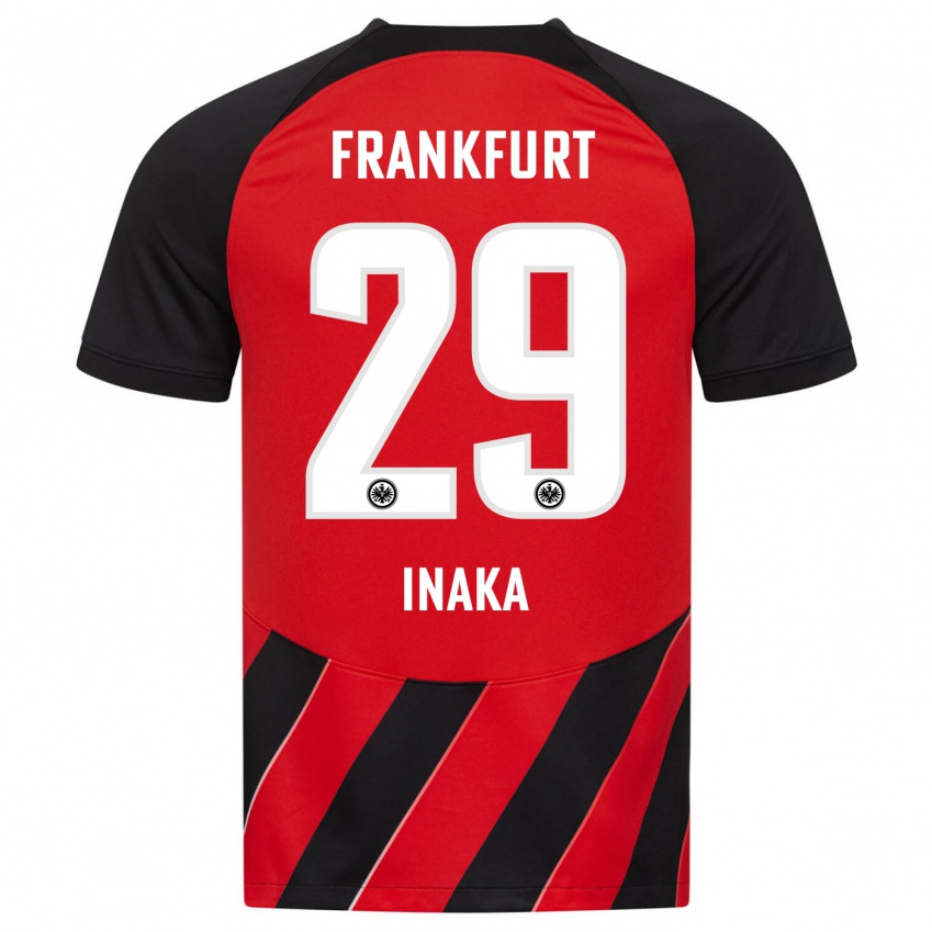 Herren Arthur Inaka #29 Rot Schwarz Heimtrikot Trikot 2023/24 T-Shirt Österreich