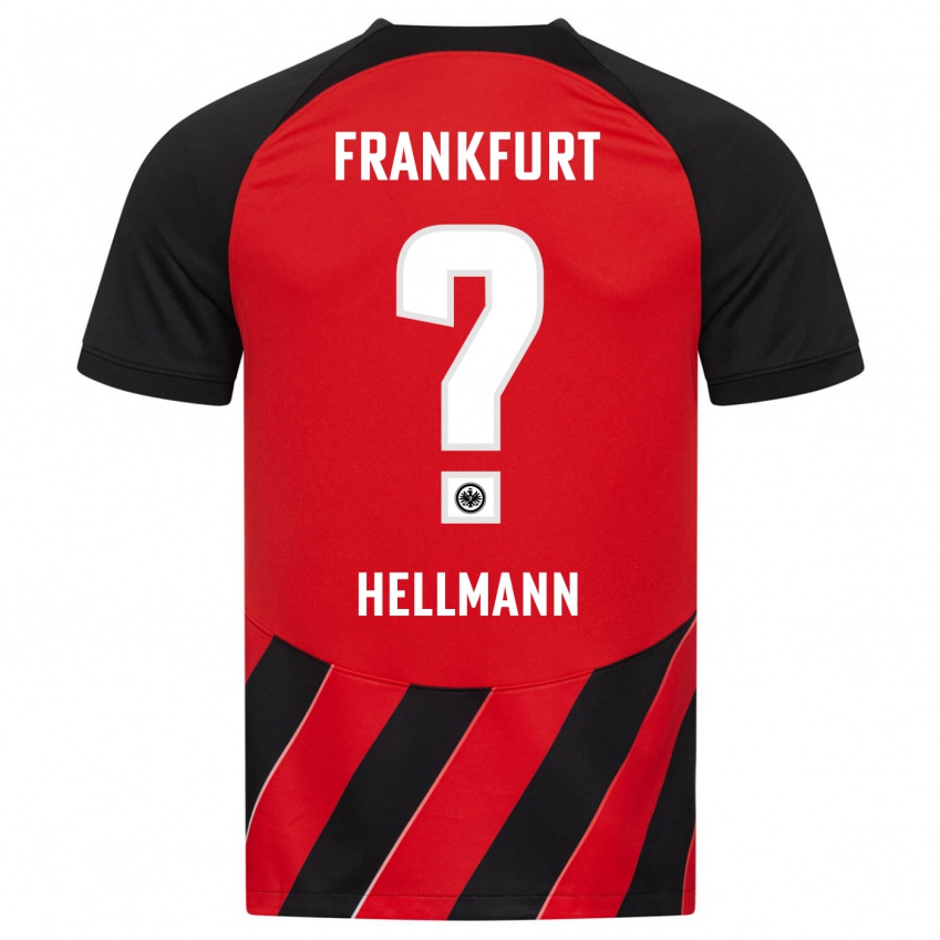 Herren Melvin Hellmann #0 Rot Schwarz Heimtrikot Trikot 2023/24 T-Shirt Österreich