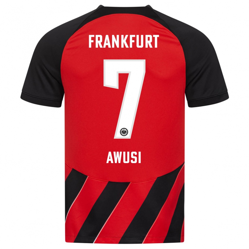 Herren Junior Awusi #7 Rot Schwarz Heimtrikot Trikot 2023/24 T-Shirt Österreich