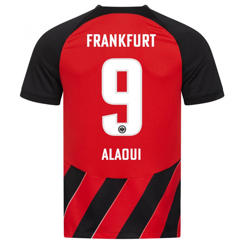 Herren Anas Alaoui #9 Rot Schwarz Heimtrikot Trikot 2023/24 T-Shirt Österreich