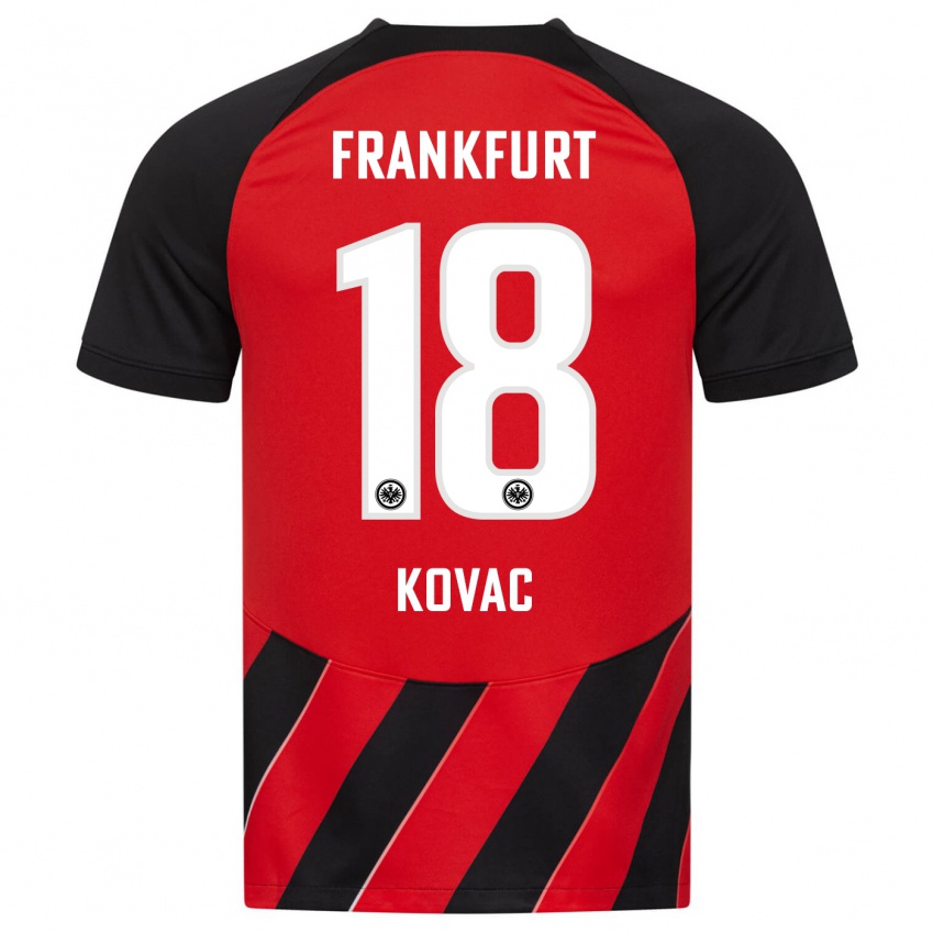 Herren Niko Kovac #18 Rot Schwarz Heimtrikot Trikot 2023/24 T-Shirt Österreich