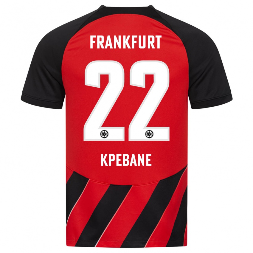 Herren Tamiou Kpebane #22 Rot Schwarz Heimtrikot Trikot 2023/24 T-Shirt Österreich