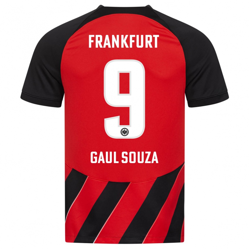 Herren Alessandro Gaul Souza #9 Rot Schwarz Heimtrikot Trikot 2023/24 T-Shirt Österreich