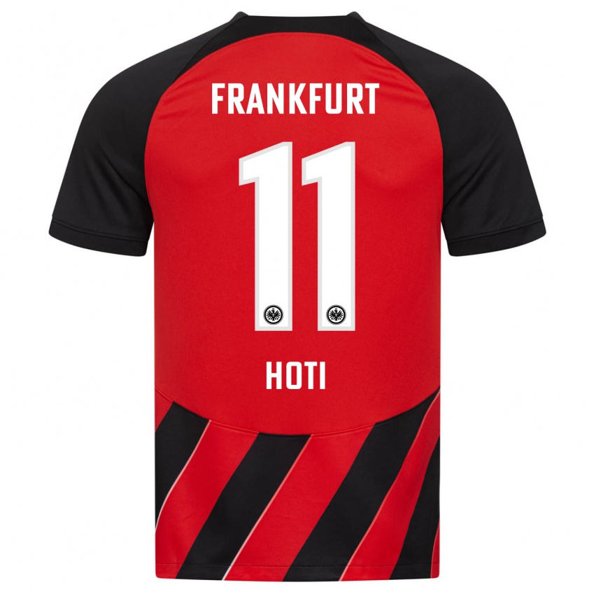 Herren Leart Hoti #11 Rot Schwarz Heimtrikot Trikot 2023/24 T-Shirt Österreich