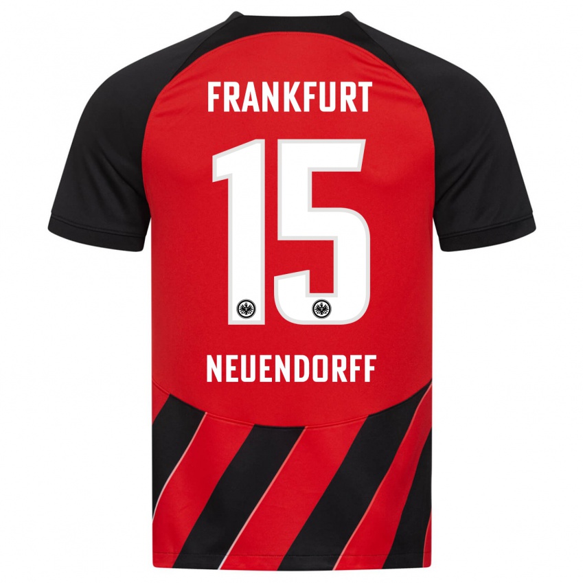 Herren Nilo Neuendorff #15 Rot Schwarz Heimtrikot Trikot 2023/24 T-Shirt Österreich