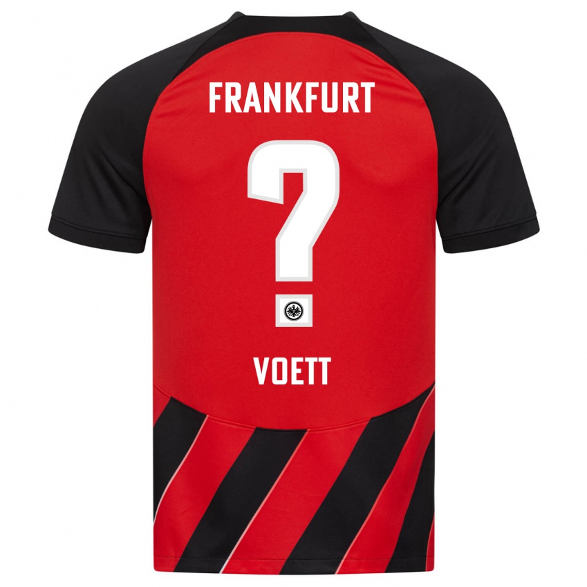 Herren Johannes Voett #0 Rot Schwarz Heimtrikot Trikot 2023/24 T-Shirt Österreich