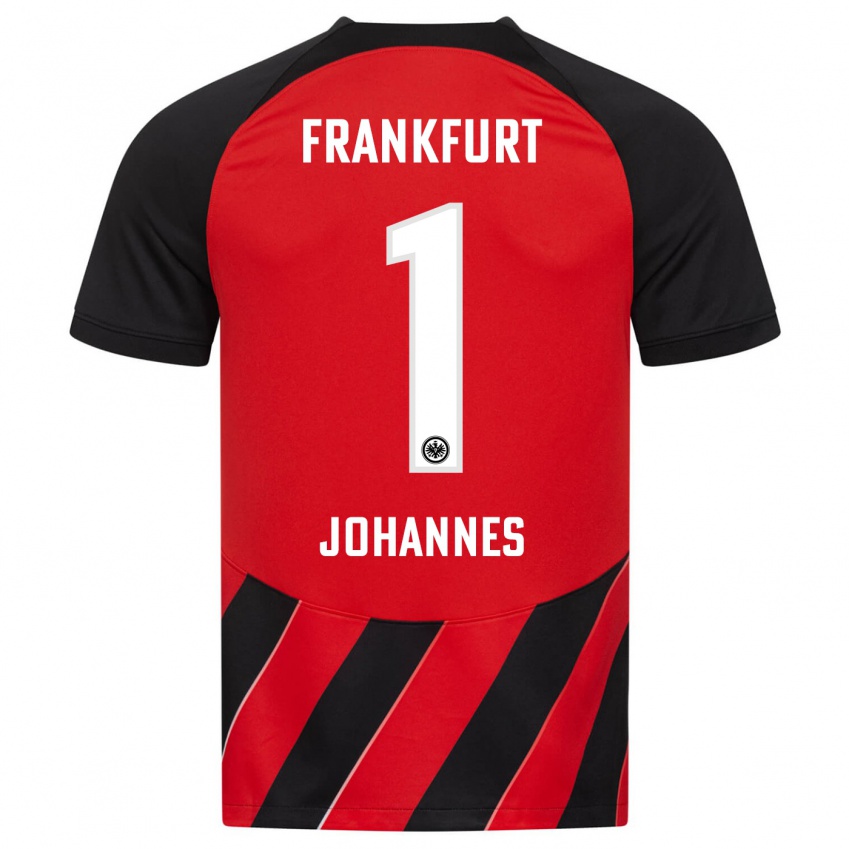 Herren Stina Johannes #1 Rot Schwarz Heimtrikot Trikot 2023/24 T-Shirt Österreich