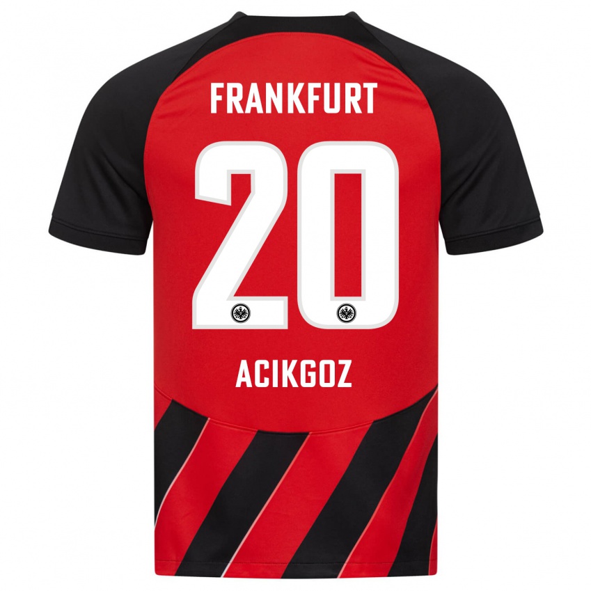 Herren Ilayda Acikgoz #20 Rot Schwarz Heimtrikot Trikot 2023/24 T-Shirt Österreich