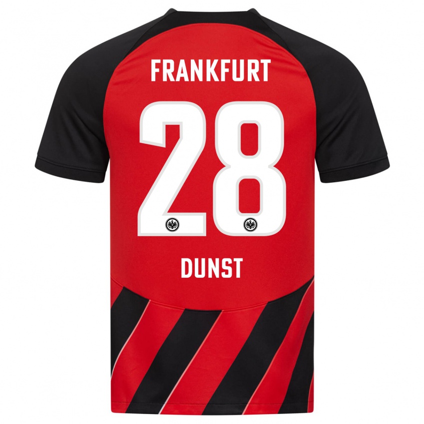 Herren Barbara Dunst #28 Rot Schwarz Heimtrikot Trikot 2023/24 T-Shirt Österreich
