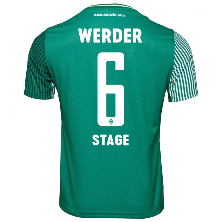 Herren Jens Stage #6 Grün Heimtrikot Trikot 2023/24 T-Shirt Österreich