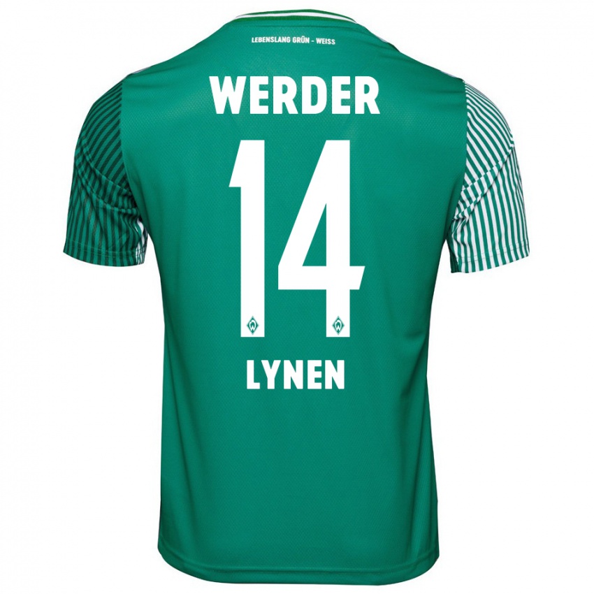 Herren Senne Lynen #14 Grün Heimtrikot Trikot 2023/24 T-Shirt Österreich