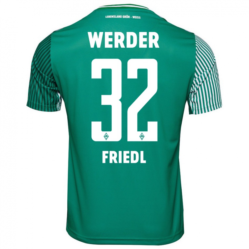 Herren Marco Friedl #32 Grün Heimtrikot Trikot 2023/24 T-Shirt Österreich