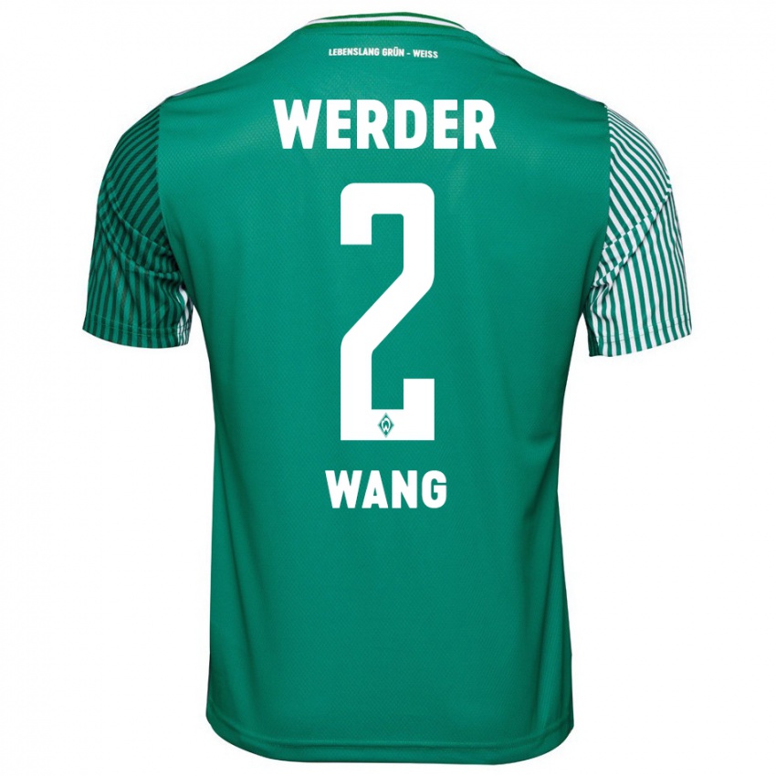 Herren Bowen Wang #2 Grün Heimtrikot Trikot 2023/24 T-Shirt Österreich