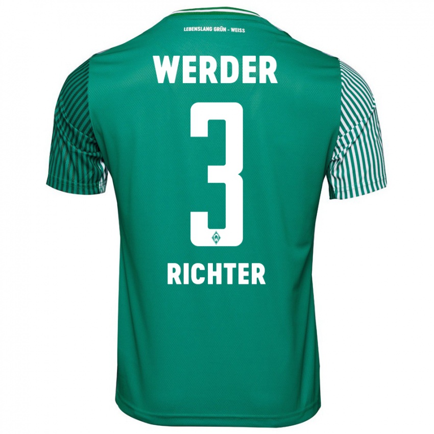 Herren Mathis Richter #3 Grün Heimtrikot Trikot 2023/24 T-Shirt Österreich