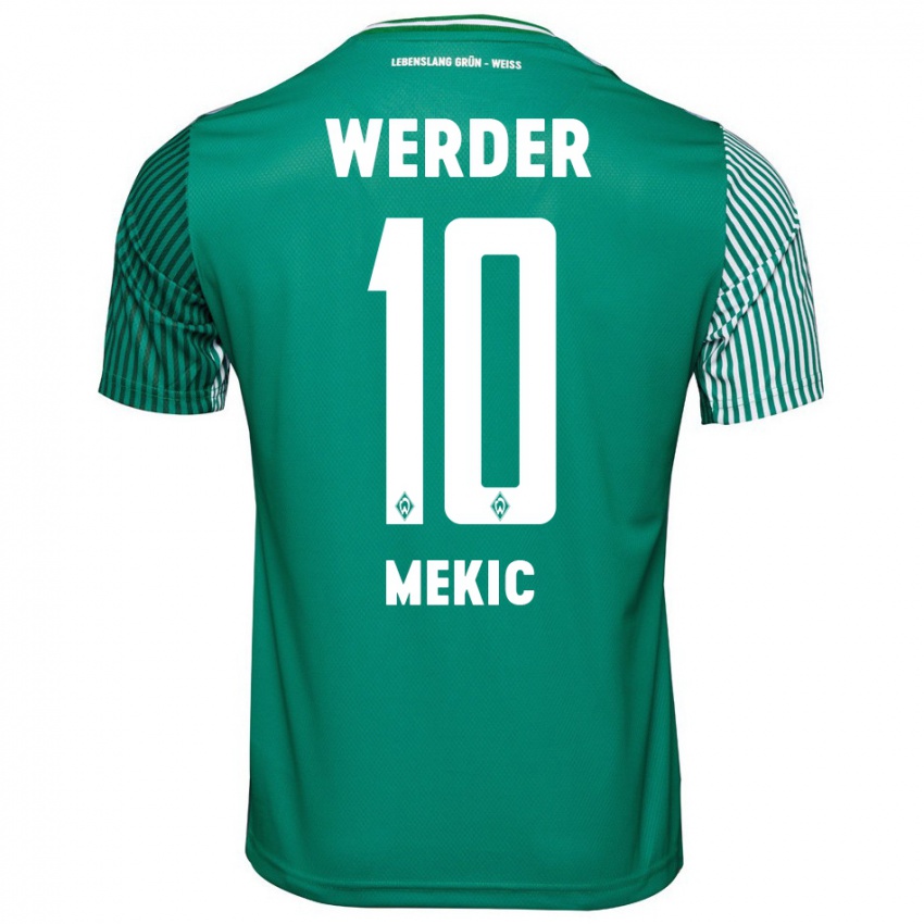 Herren Elmin Mekic #10 Grün Heimtrikot Trikot 2023/24 T-Shirt Österreich