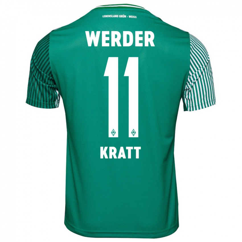 Herren Ronan Kratt #11 Grün Heimtrikot Trikot 2023/24 T-Shirt Österreich