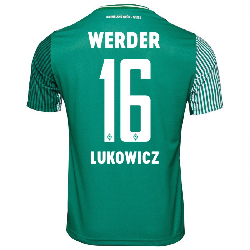 Herren Maik Lukowicz #16 Grün Heimtrikot Trikot 2023/24 T-Shirt Österreich