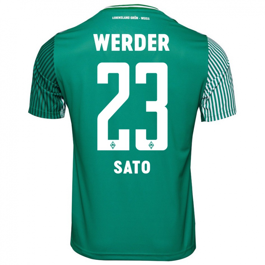 Herren Kein Sato #23 Grün Heimtrikot Trikot 2023/24 T-Shirt Österreich