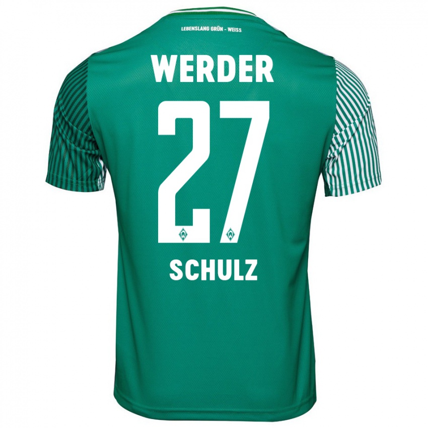 Herren Ole Schulz #27 Grün Heimtrikot Trikot 2023/24 T-Shirt Österreich