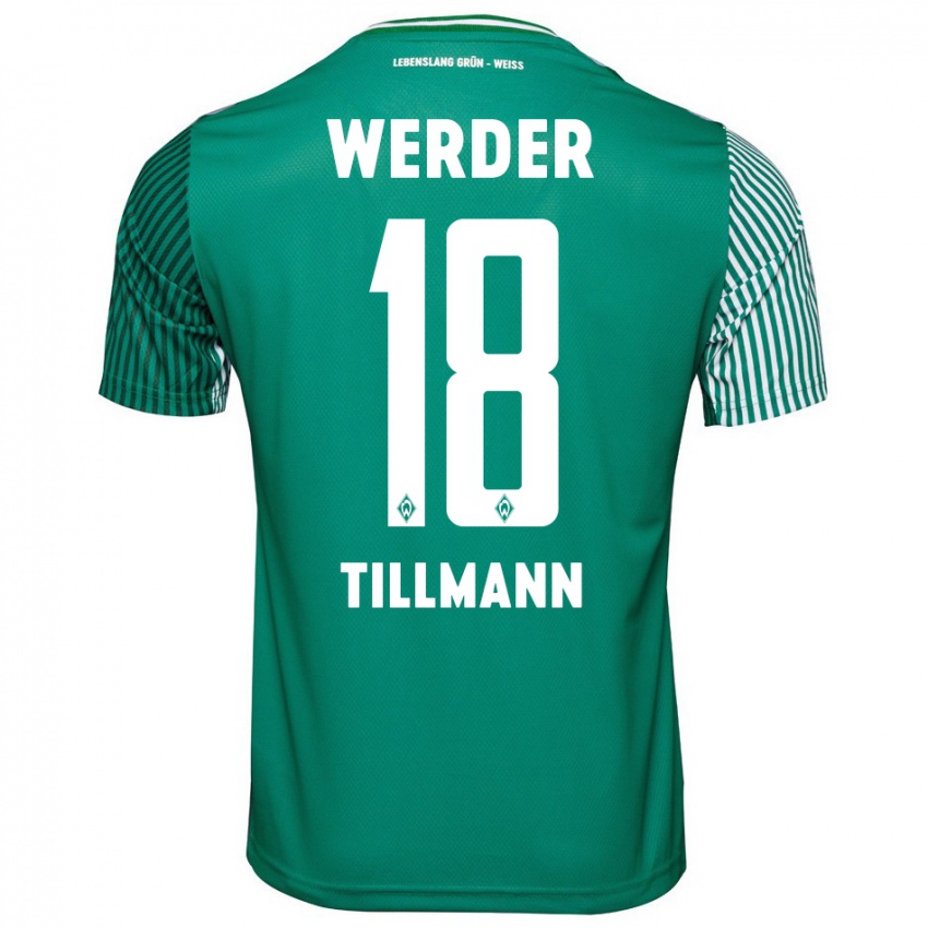 Herren Felix Tillmann #18 Grün Heimtrikot Trikot 2023/24 T-Shirt Österreich