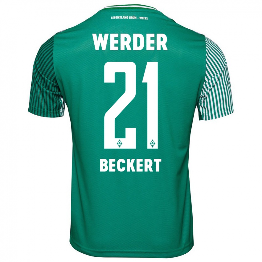 Herren Jonathan Beckert #21 Grün Heimtrikot Trikot 2023/24 T-Shirt Österreich