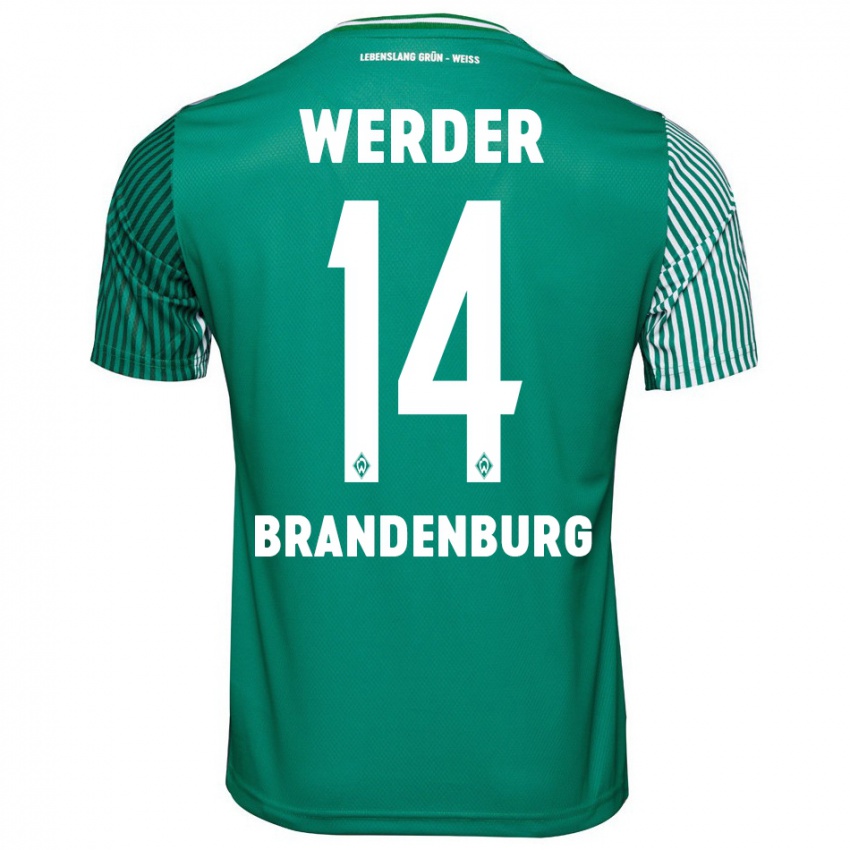 Herren Michaela Brandenburg #14 Grün Heimtrikot Trikot 2023/24 T-Shirt Österreich