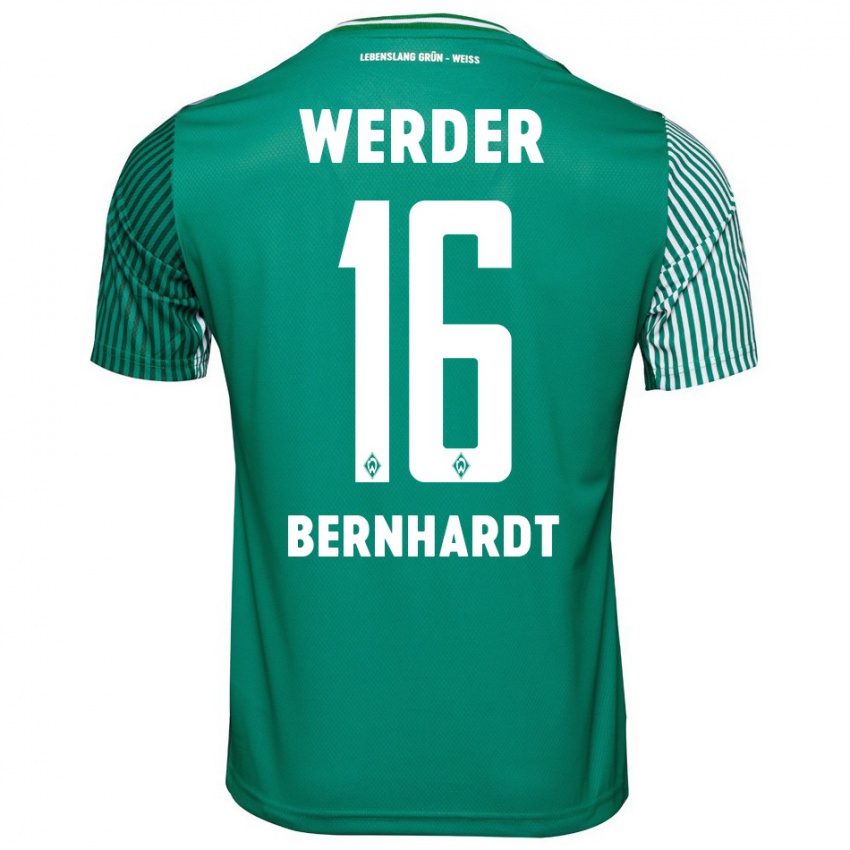 Herren Emilie Bernhardt #16 Grün Heimtrikot Trikot 2023/24 T-Shirt Österreich