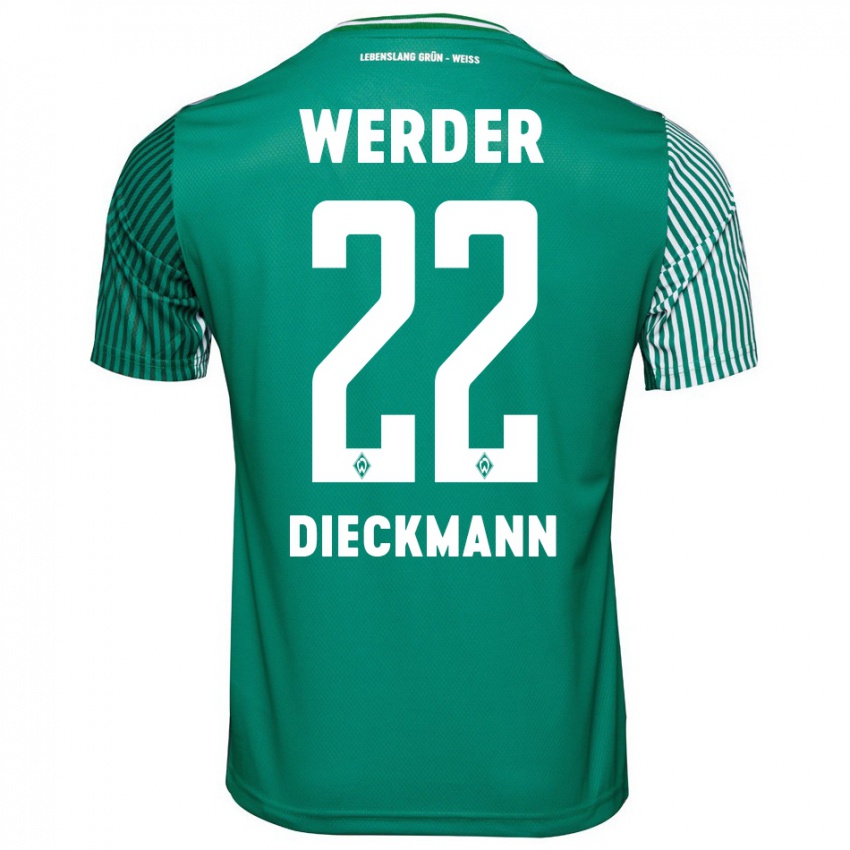 Herren Rieke Dieckmann #22 Grün Heimtrikot Trikot 2023/24 T-Shirt Österreich