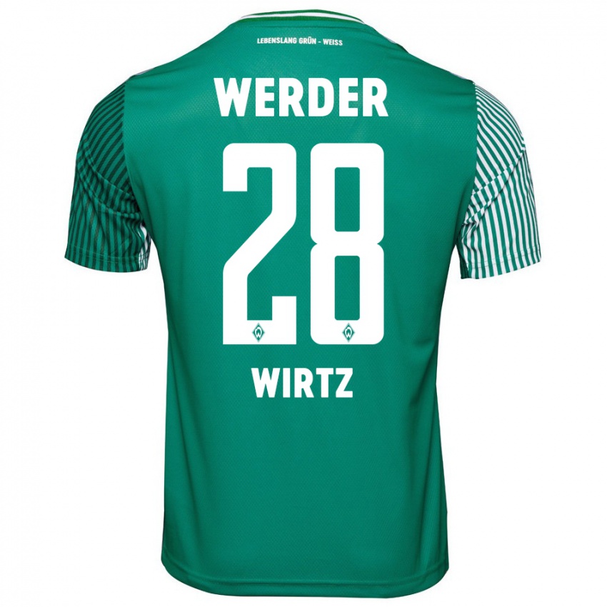 Herren Juliane Wirtz #28 Grün Heimtrikot Trikot 2023/24 T-Shirt Österreich