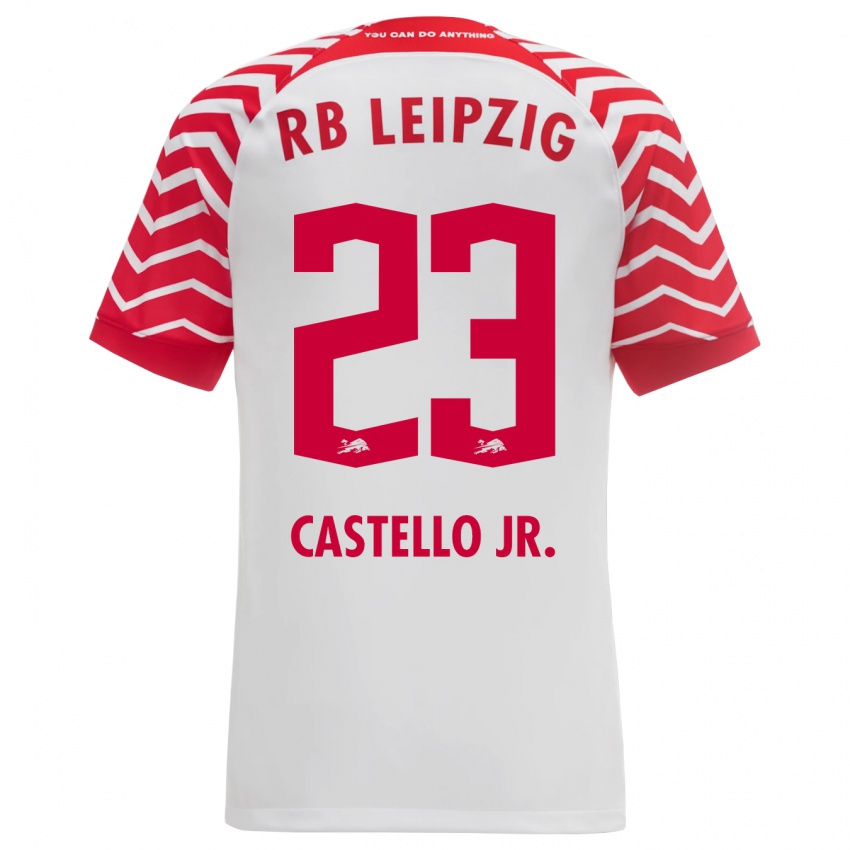 Herren Castello Lukeba #23 Weiß Heimtrikot Trikot 2023/24 T-Shirt Österreich