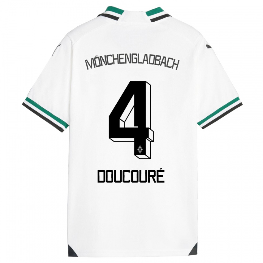 Herren Mamadou Doucoure #4 Weiß Grün Heimtrikot Trikot 2023/24 T-Shirt Österreich