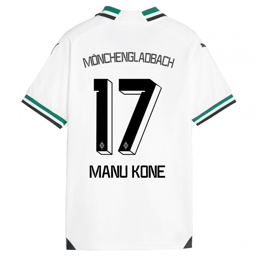 Herren Manu Kone #17 Weiß Grün Heimtrikot Trikot 2023/24 T-Shirt Österreich