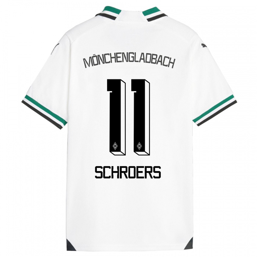 Herren Mika Schroers #11 Weiß Grün Heimtrikot Trikot 2023/24 T-Shirt Österreich