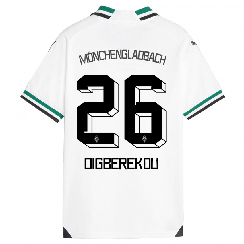 Herren Ibrahim Digberekou #26 Weiß Grün Heimtrikot Trikot 2023/24 T-Shirt Österreich