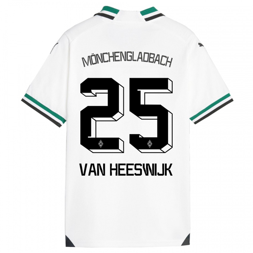 Herren Amber Van Heeswijk #25 Weiß Grün Heimtrikot Trikot 2023/24 T-Shirt Österreich