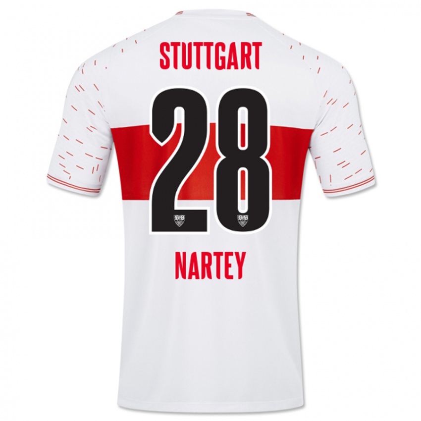 Herren Nikolas Nartey #28 Weiß Heimtrikot Trikot 2023/24 T-Shirt Österreich